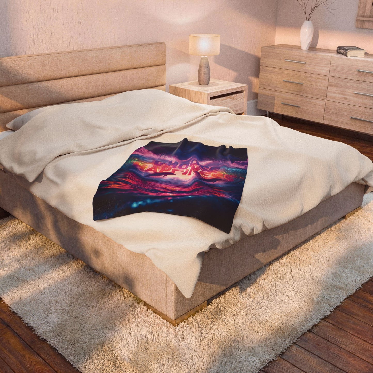 Velveteen Plush Blanket Choose Happiness Throw