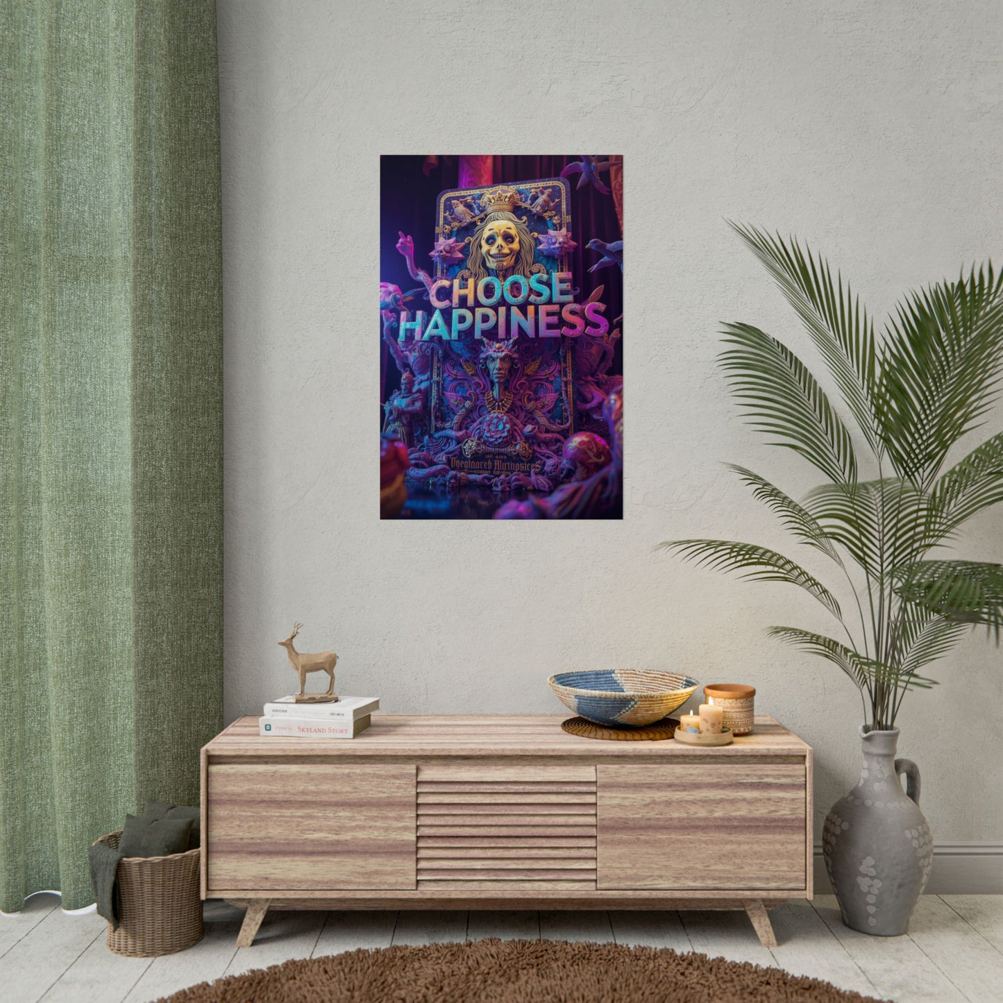 The LifeBox Motivational Poster, Choose Happiness Wall Art, Self Discipline & Mindset Decor, Personal Growth Inspirational Quote Print
