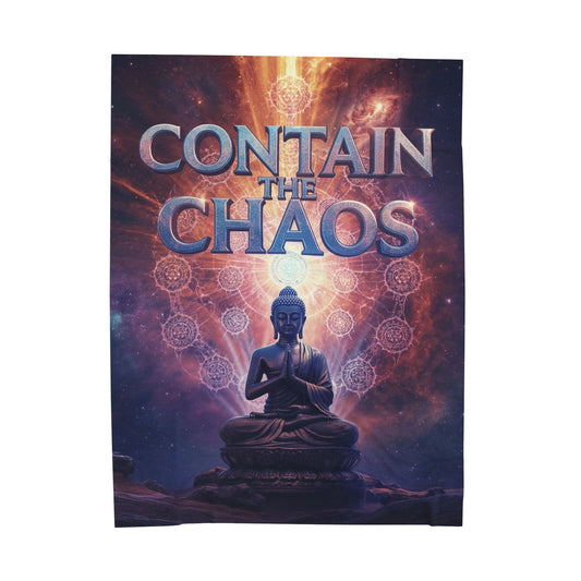 Contain the Chaos Velveteen Plush Blanket