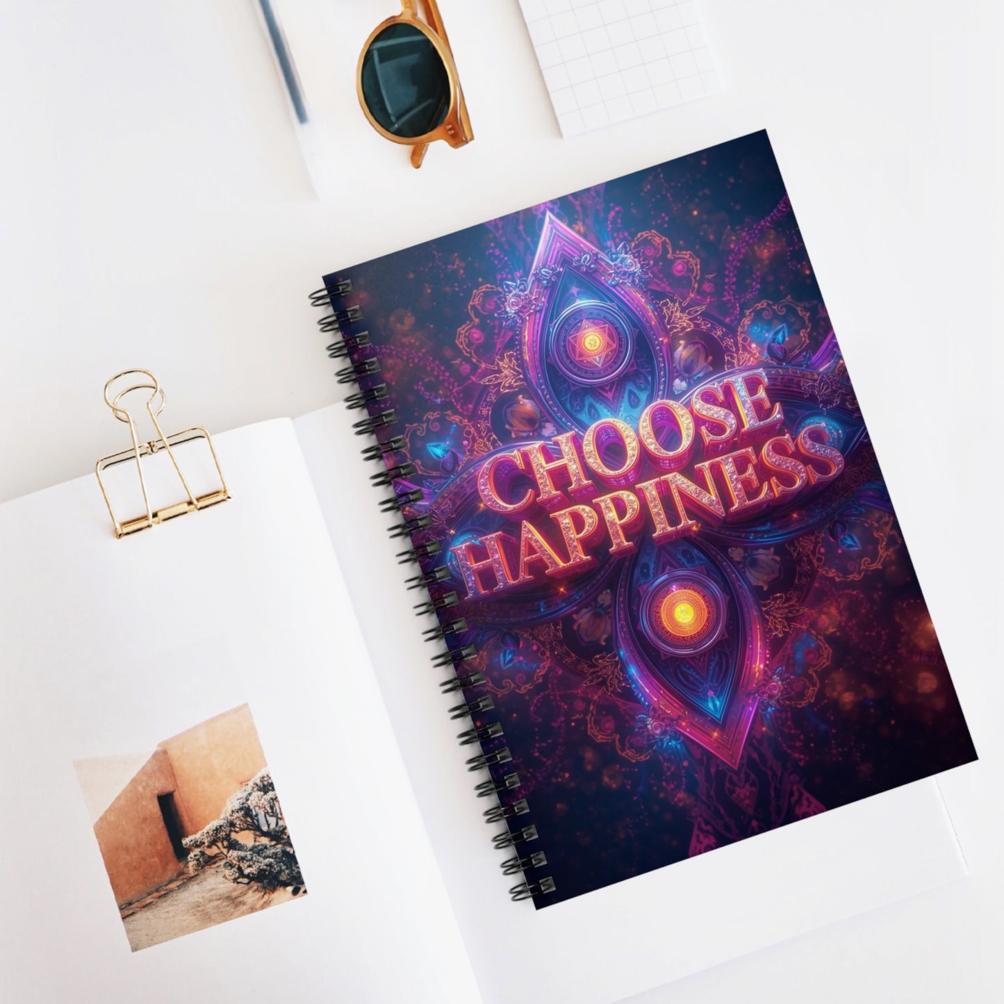 Choose Happiness Spiral Notebook Ruled Journal for Positivity & Daily Notes