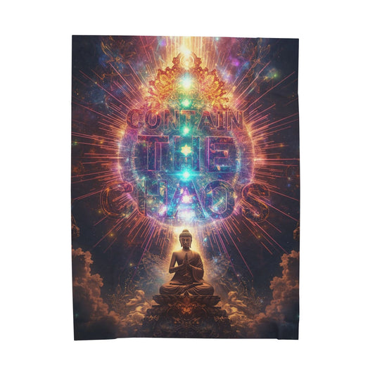 Velveteen Plush Blanket Contain the Chaos Throw