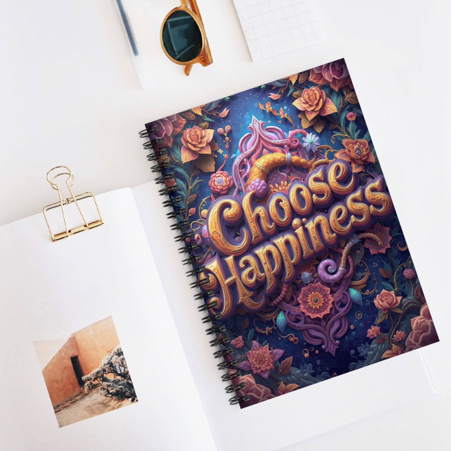 Choose Happiness Spiral Notebook Ruled Journal for Positivity & Daily Notes