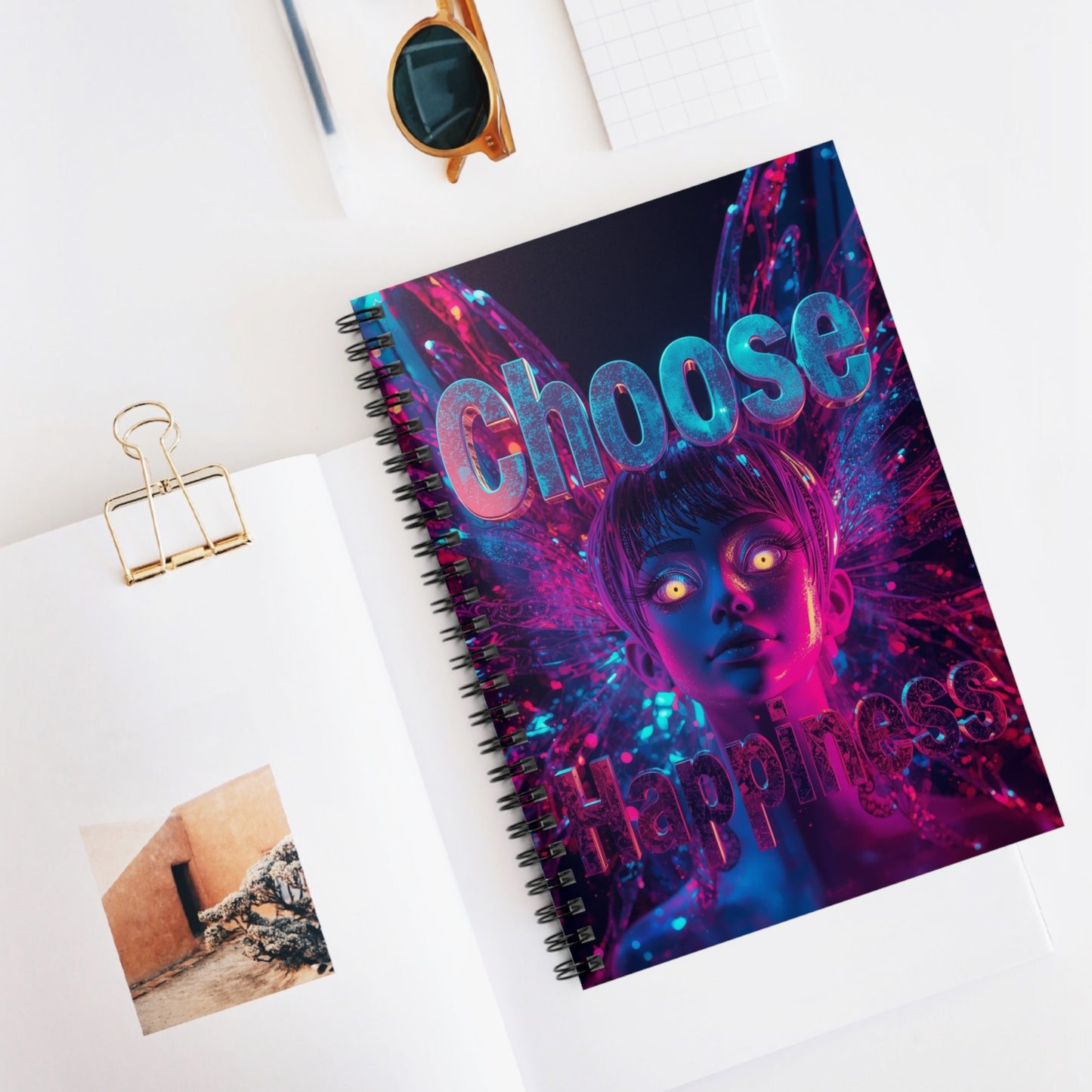 Choose Happiness Spiral Notebook Ruled Journal for Positivity & Daily Notes