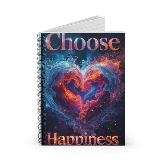 Choose Happiness Spiral Notebook Ruled Journal for Positivity & Daily Notes