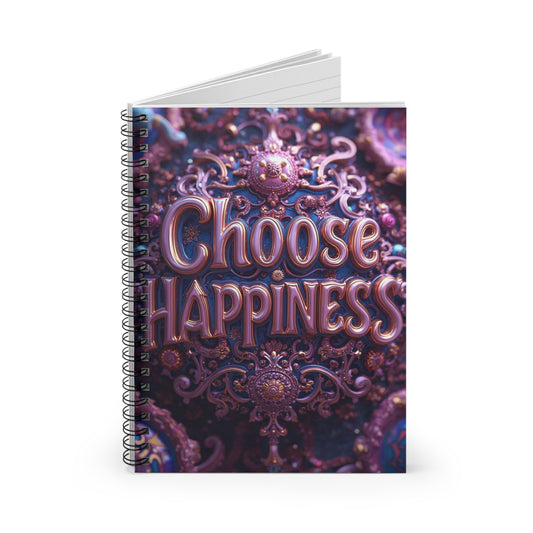 Choose Happiness Spiral Notebook Ruled Journal for Positivity & Daily Notes