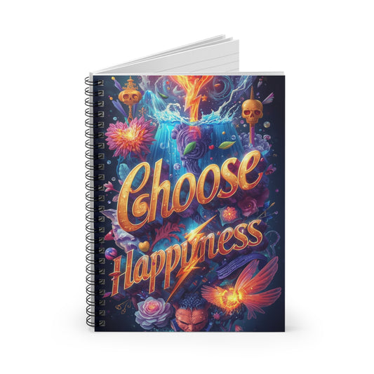 Choose Happiness Spiral Notebook Ruled Journal for Positivity & Daily Notes