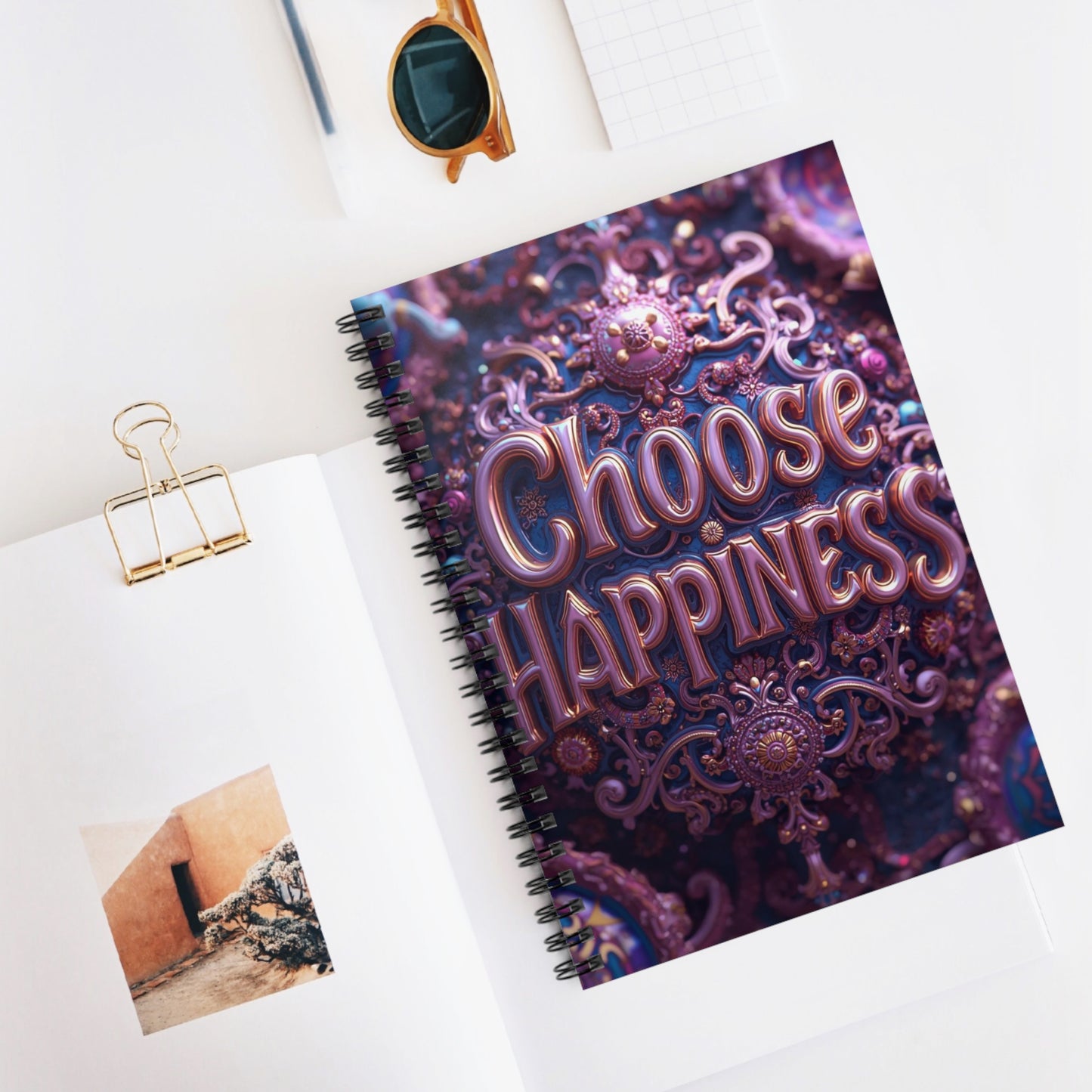 Choose Happiness Spiral Notebook Ruled Journal for Positivity & Daily Notes