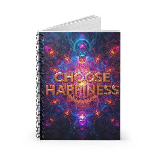 Choose Happiness Spiral Notebook Ruled Journal for Positivity & Daily Notes