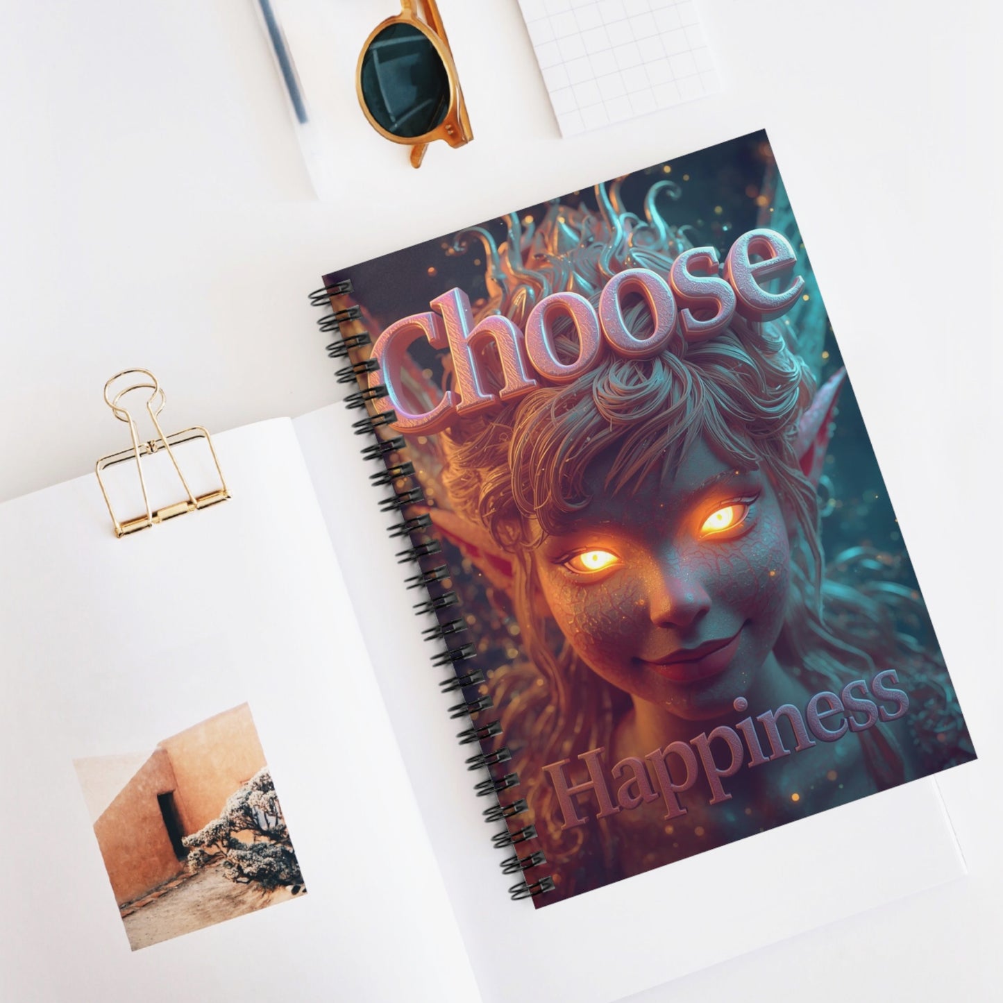 Choose Happiness Spiral Notebook Ruled Journal for Positivity & Daily Notes