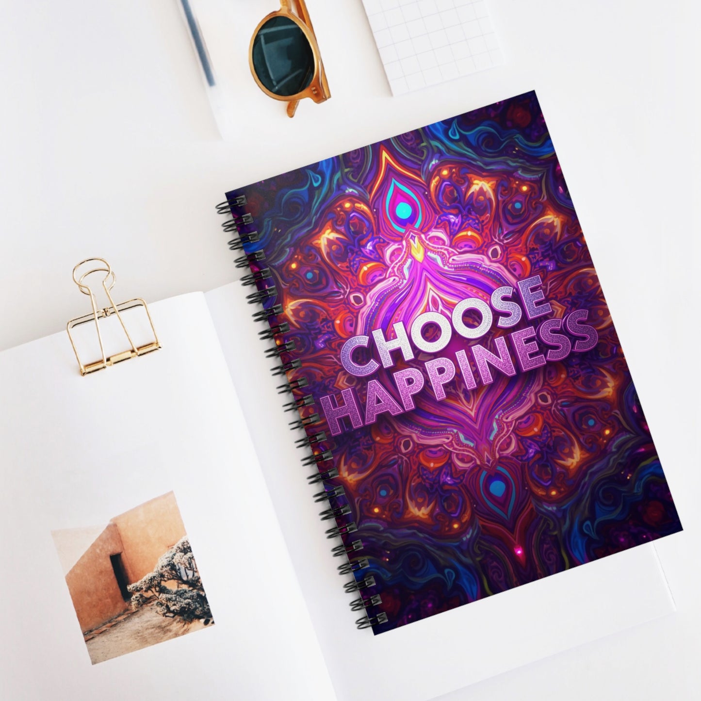 Choose Happiness Spiral Notebook Ruled Journal for Positivity & Daily Notes