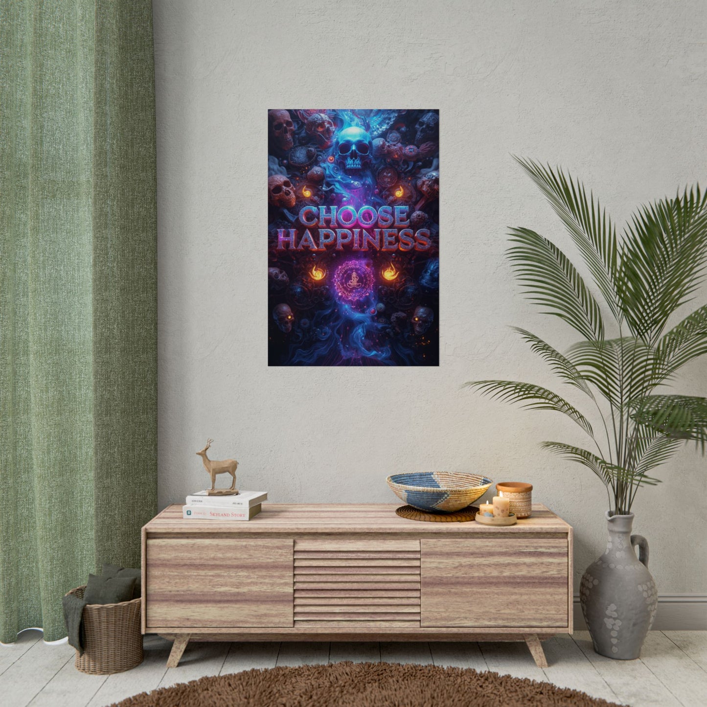 The LifeBox Motivational Poster, Choose Happiness Wall Art, Self Discipline & Mindset Decor, Personal Growth Inspirational Quote Print