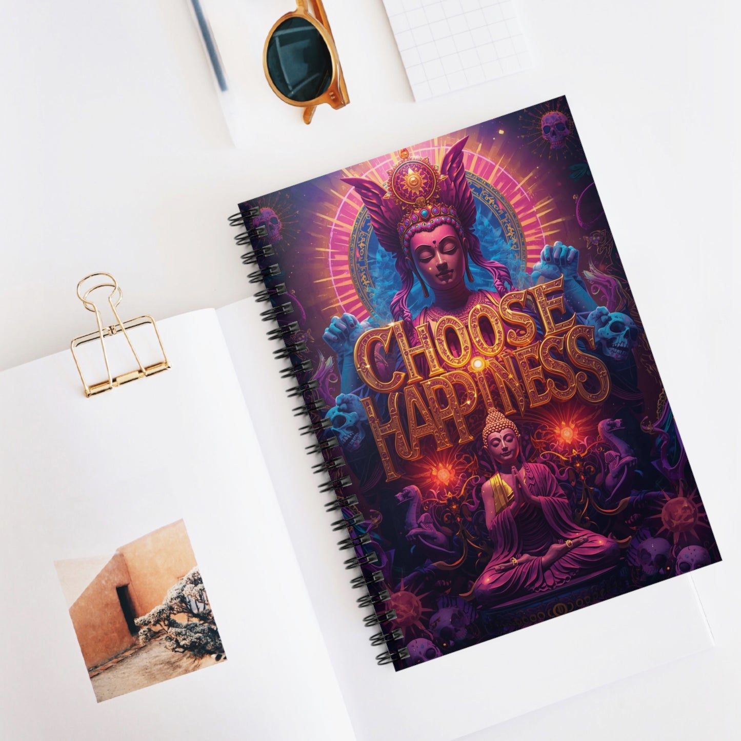 Choose Happiness Spiral Notebook Ruled Journal for Positivity & Daily Notes