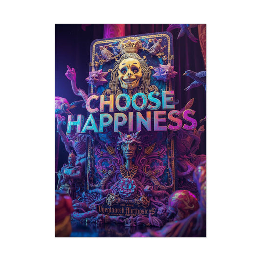 The LifeBox Motivational Poster, Choose Happiness Wall Art, Self Discipline & Mindset Decor, Personal Growth Inspirational Quote Print