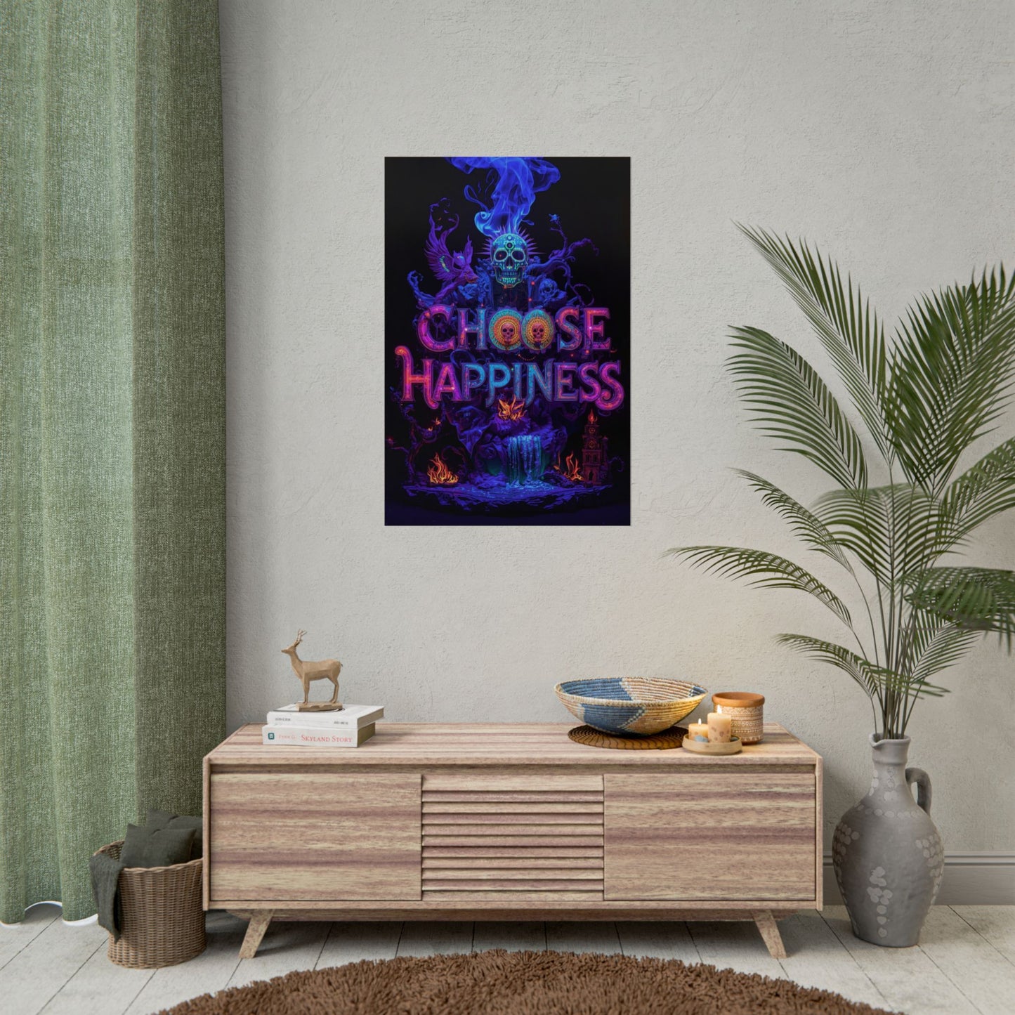 The LifeBox Motivational Poster, Choose Happiness Wall Art, Self Discipline & Mindset Decor, Personal Growth Inspirational Quote Print