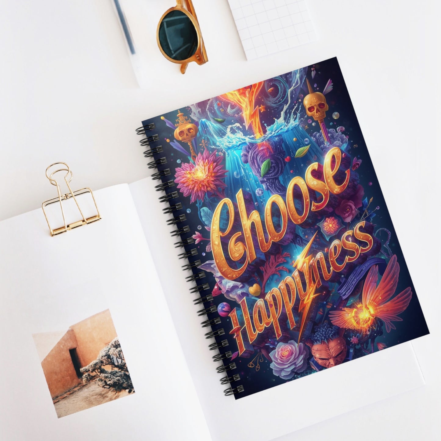 Choose Happiness Spiral Notebook Ruled Journal for Positivity & Daily Notes