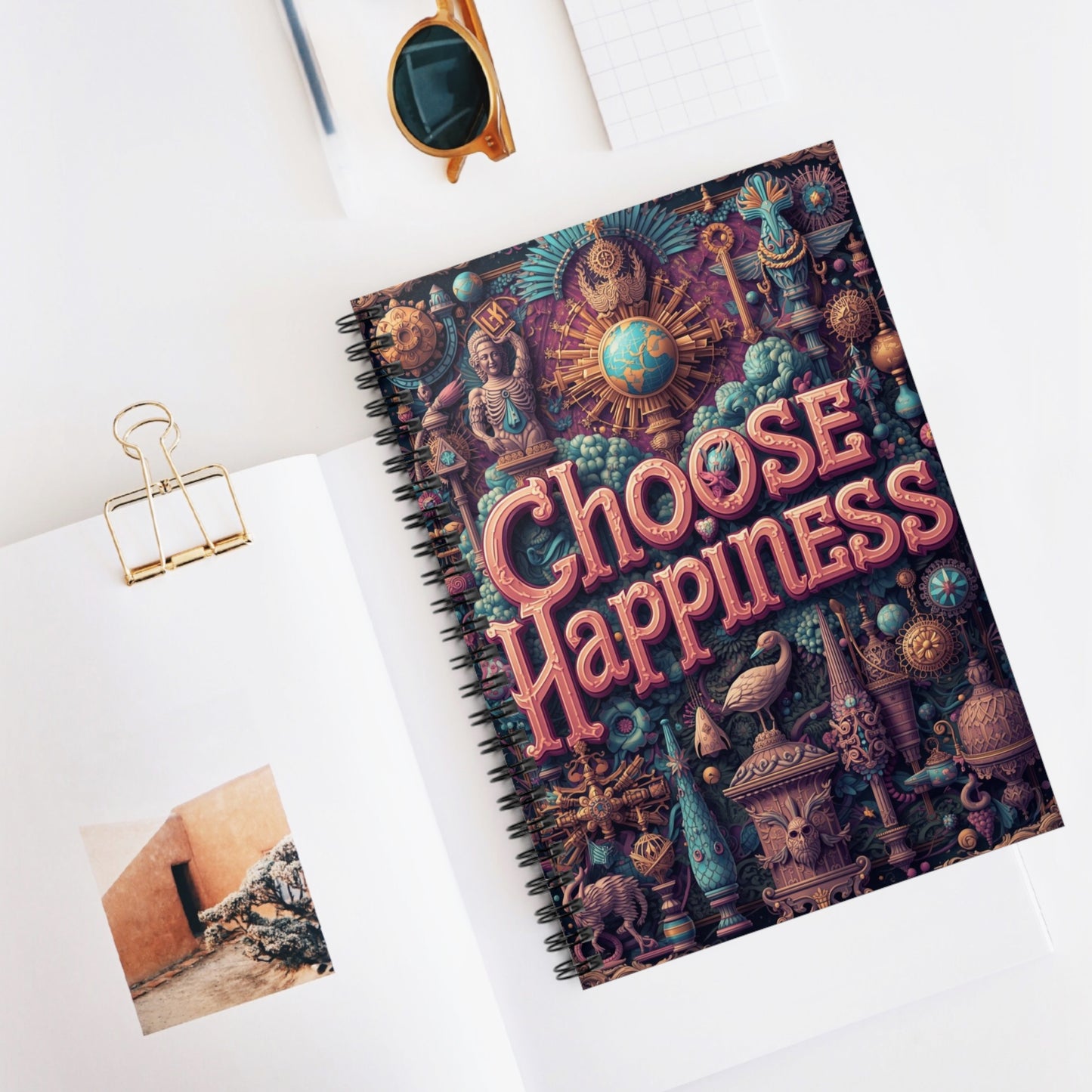 Choose Happiness Spiral Notebook Ruled Journal for Positivity & Daily Notes