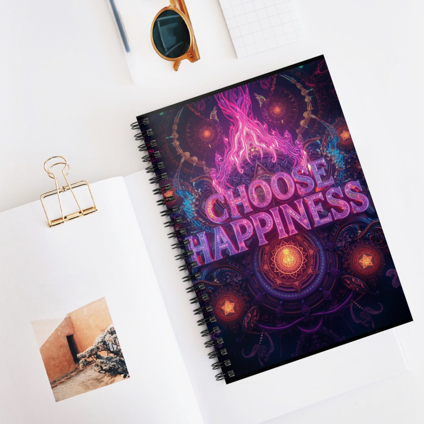 Choose Happiness Spiral Notebook Ruled Journal for Positivity & Daily Notes