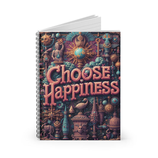 Choose Happiness Spiral Notebook Ruled Journal for Positivity & Daily Notes