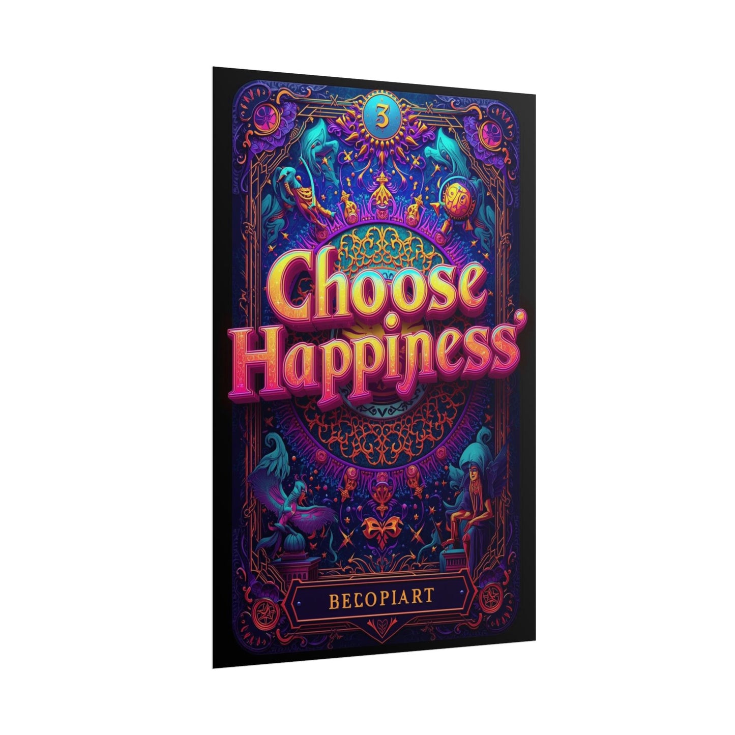 The LifeBox Motivational Poster, Choose Happiness Wall Art, Self Discipline & Mindset Decor, Personal Growth Inspirational Quote Print