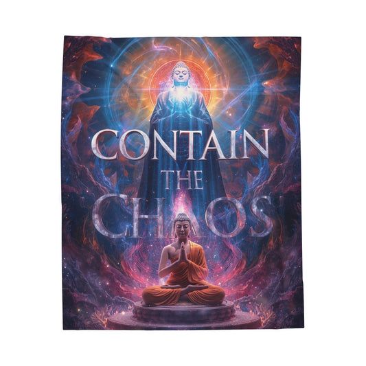 Contain the Chaos Velveteen Plush Blanket