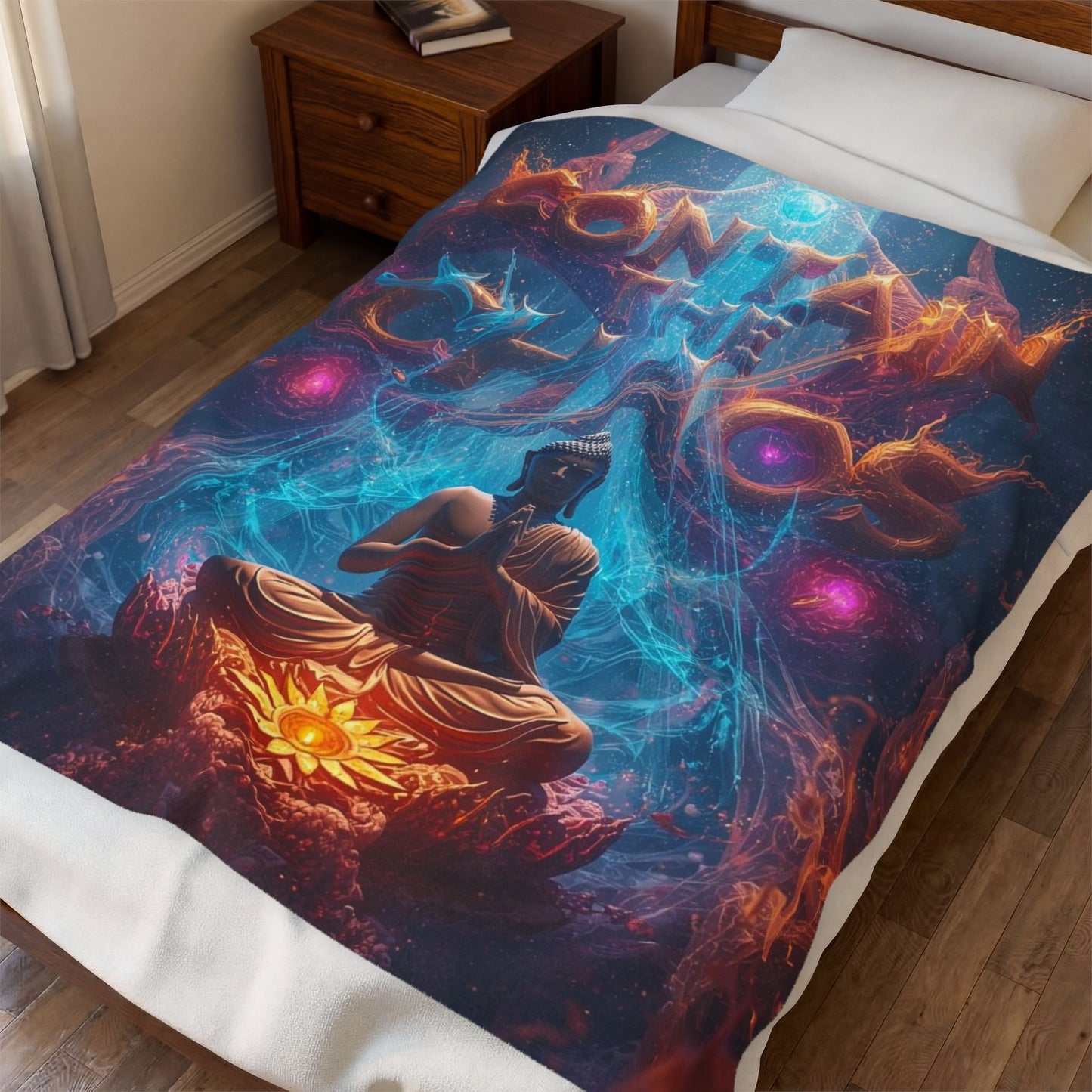 Velveteen Plush Blanket Contain the Chaos Throw
