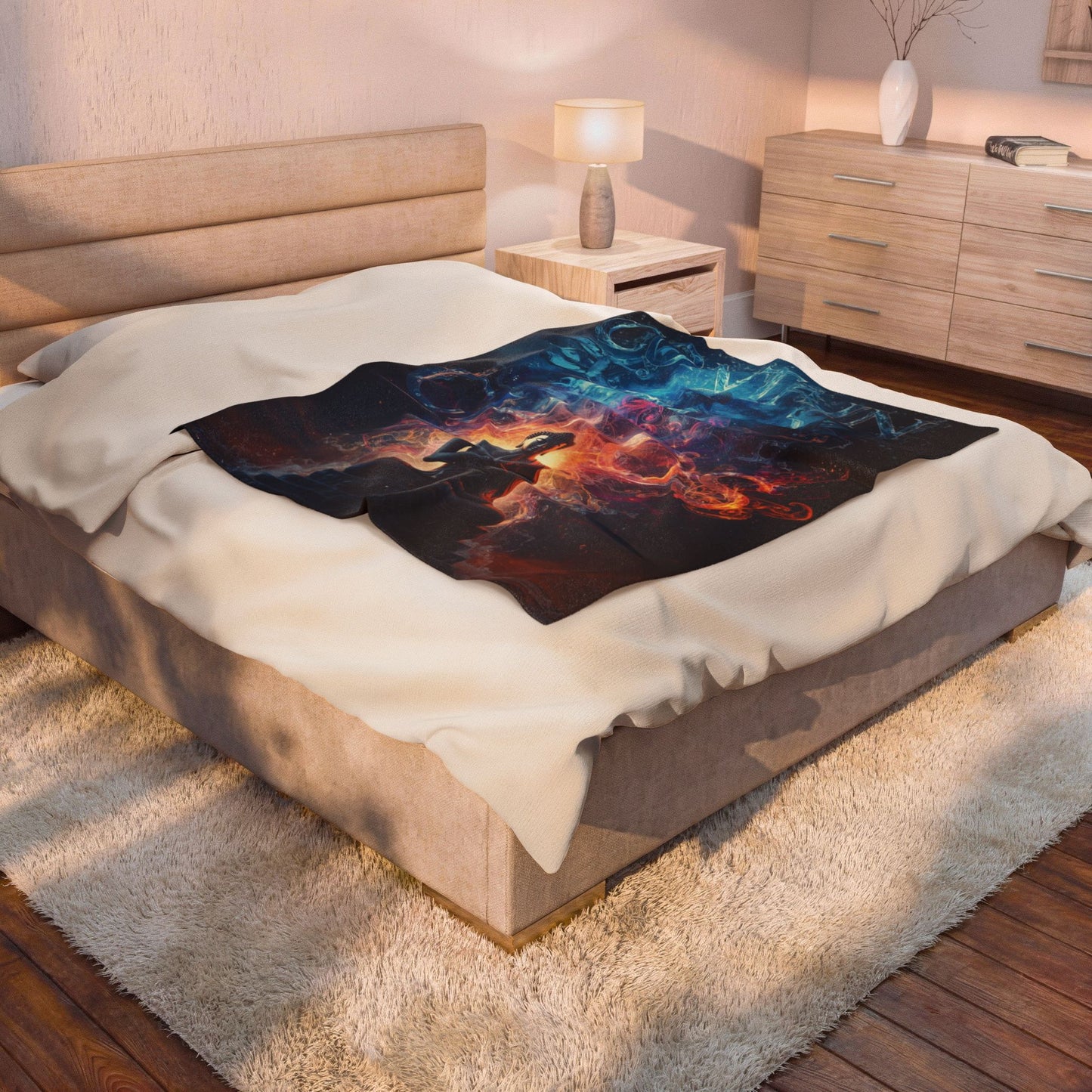Plush Blanket Contain the Chaos Velveteen Throw