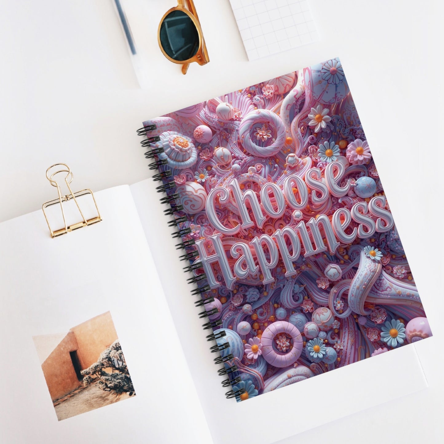 Choose Happiness Spiral Notebook Ruled Journal for Positivity & Daily Notes