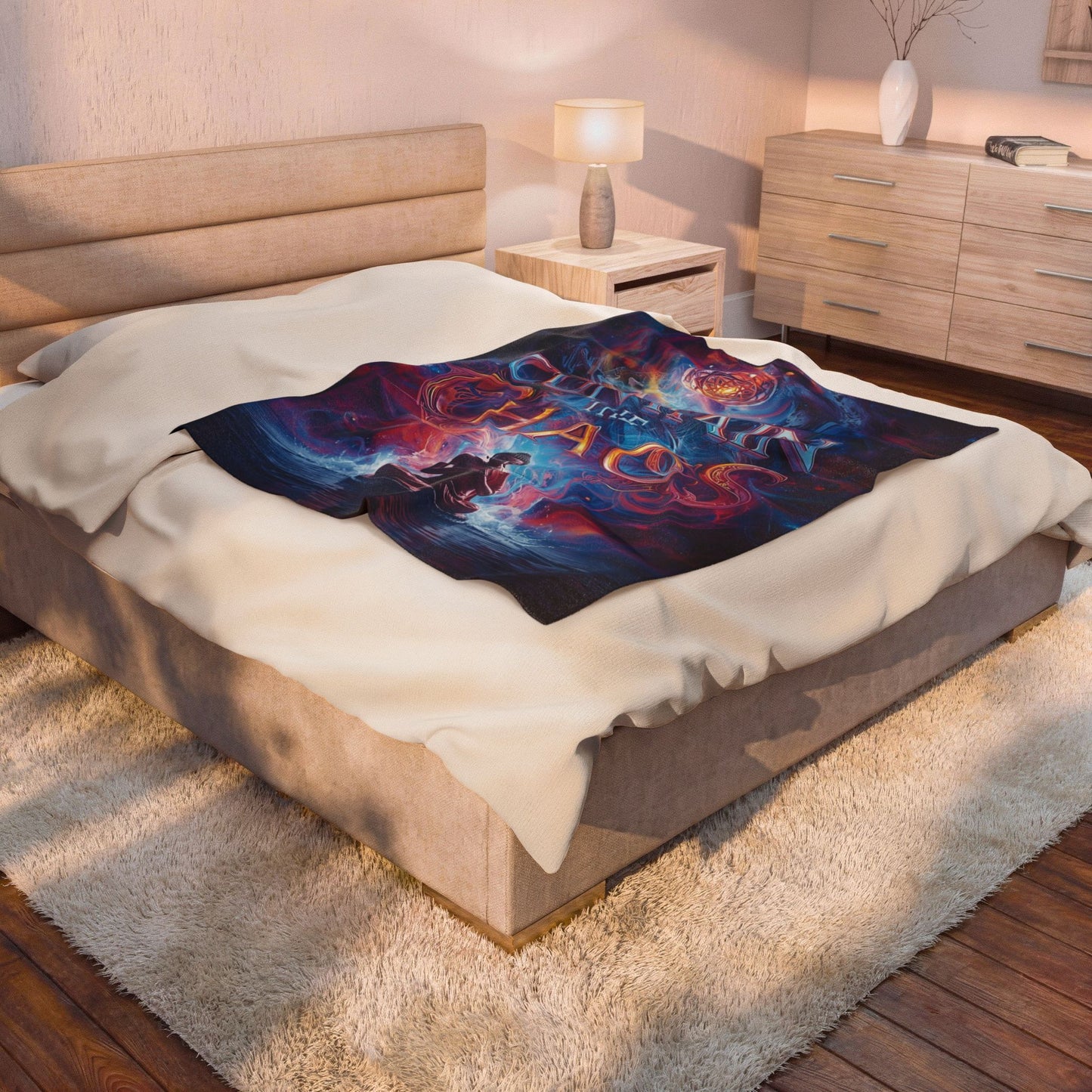 Contain the Chaos Velveteen Plush Blanket — Cozy Throw for Relaxation & Gifts