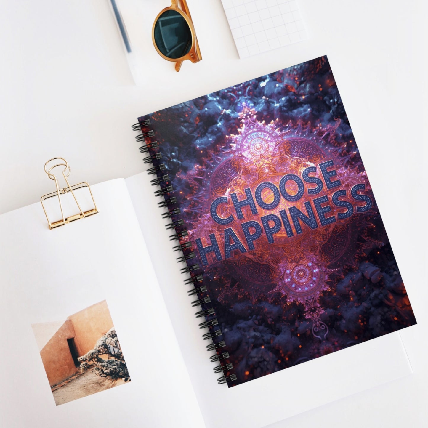 Choose Happiness Spiral Notebook  Ruled Journal for Positivity & Daily Notes