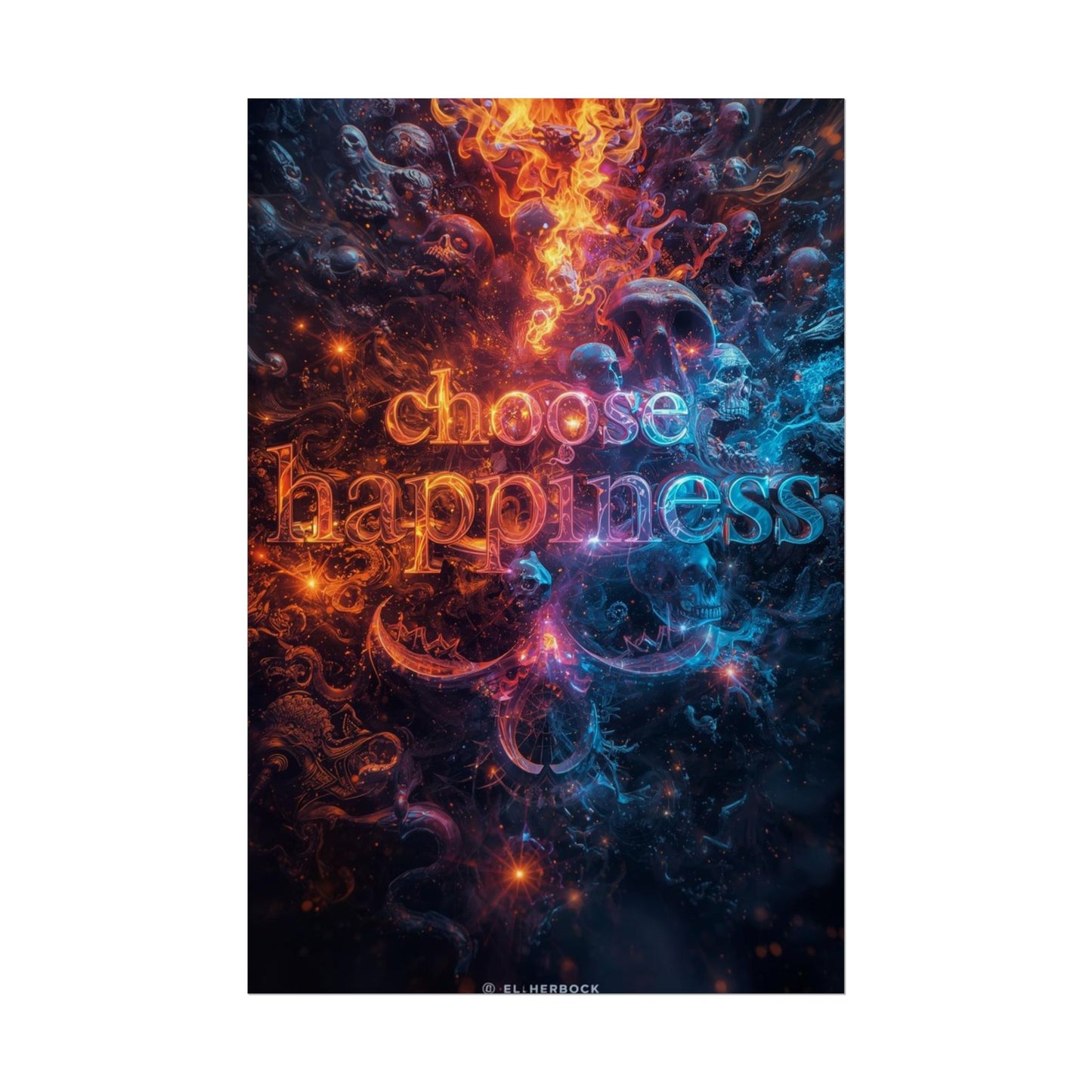 The LifeBox Motivational Poster, Choose Happiness Wall Art, Self Discipline & Mindset Decor, Personal Growth Inspirational Quote Print