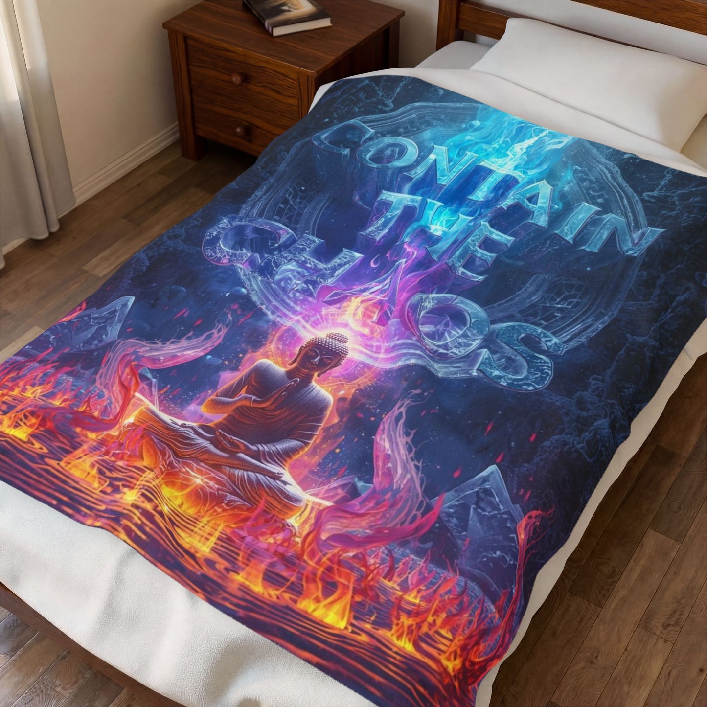 Contain The Chaos Velveteen Plush Blanket