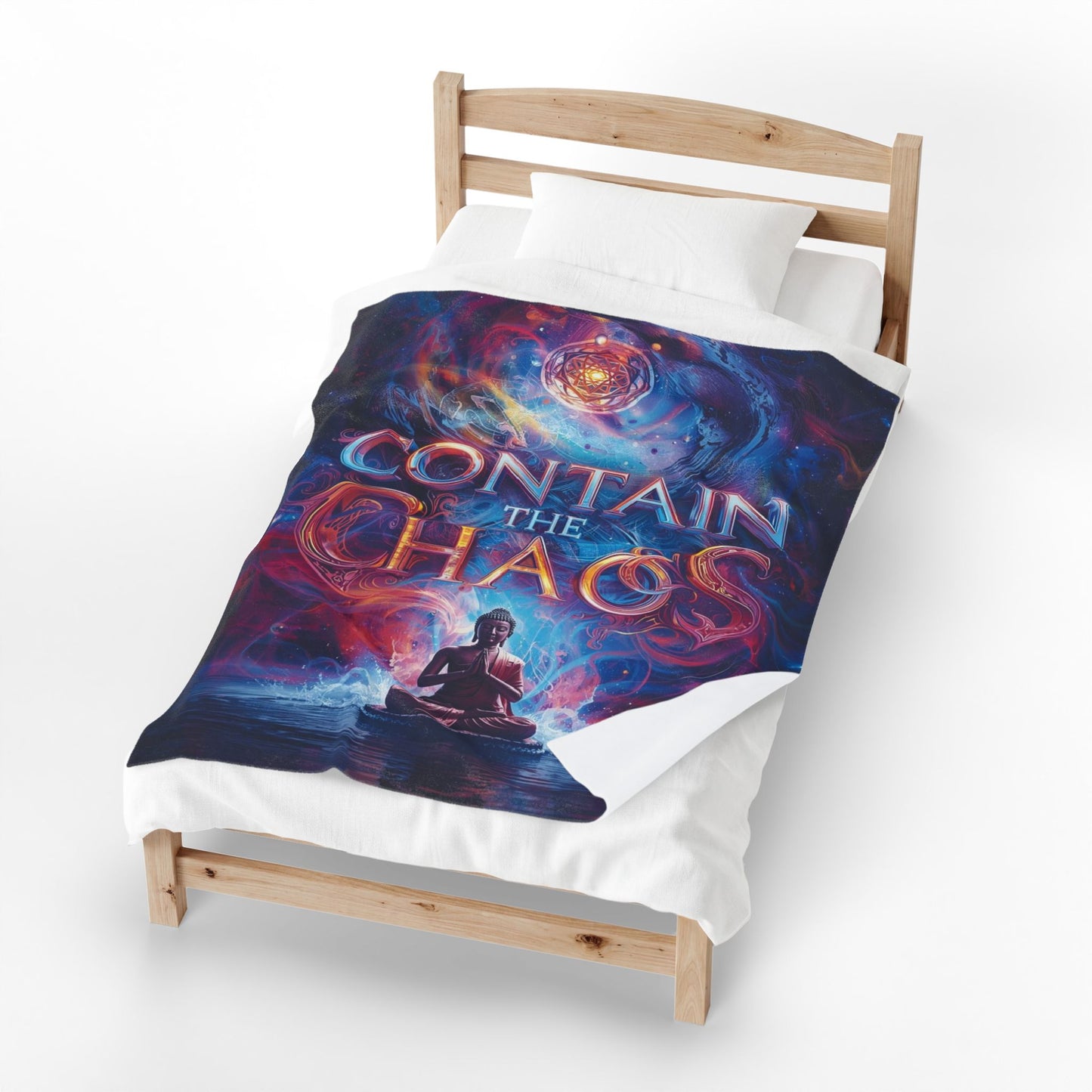 Contain the Chaos Velveteen Plush Blanket — Cozy Throw for Relaxation & Gifts