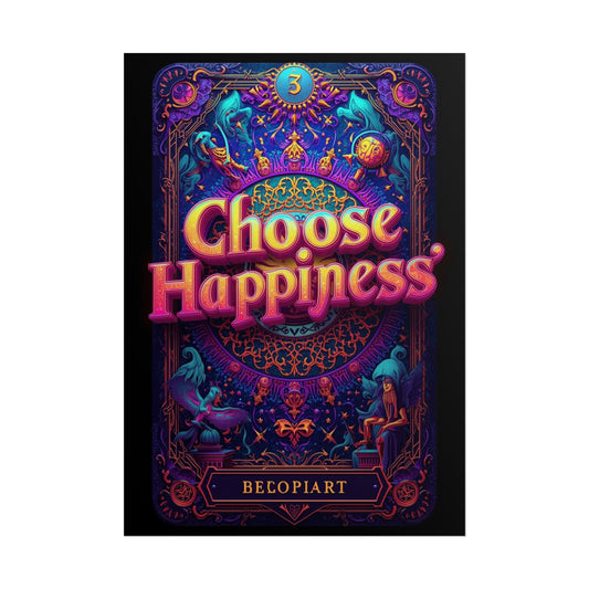 The LifeBox Motivational Poster, Choose Happiness Wall Art, Self Discipline & Mindset Decor, Personal Growth Inspirational Quote Print