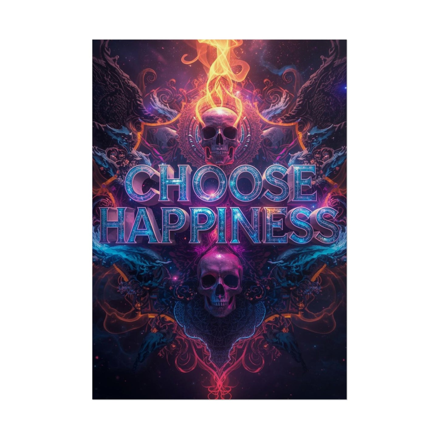 The LifeBox Motivational Poster, Choose Happiness Wall Art, Self Discipline & Mindset Decor, Personal Growth Inspirational Quote Print