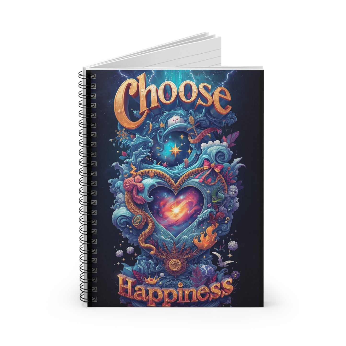 Choose Happiness Spiral Notebook Ruled Journal for Positivity & Daily Notes