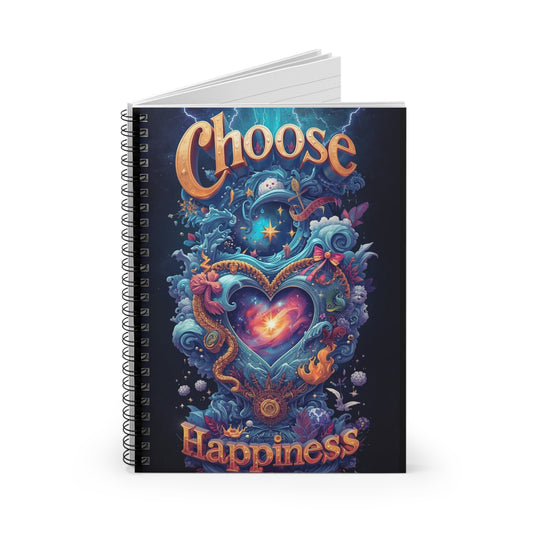 Choose Happiness Spiral Notebook Ruled Journal for Positivity & Daily Notes