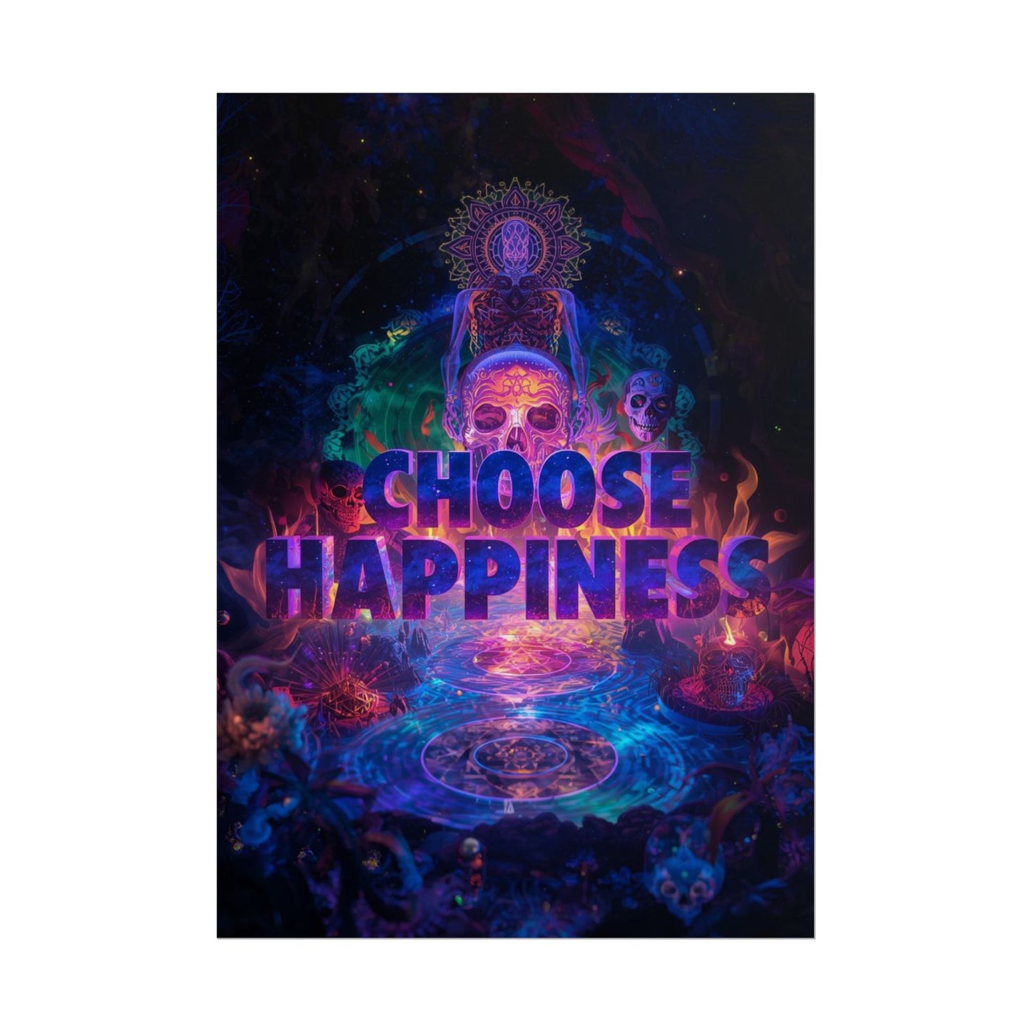 The LifeBox Motivational Poster, Choose Happiness Wall Art, Self Discipline & Mindset Decor, Personal Growth Inspirational Quote Print