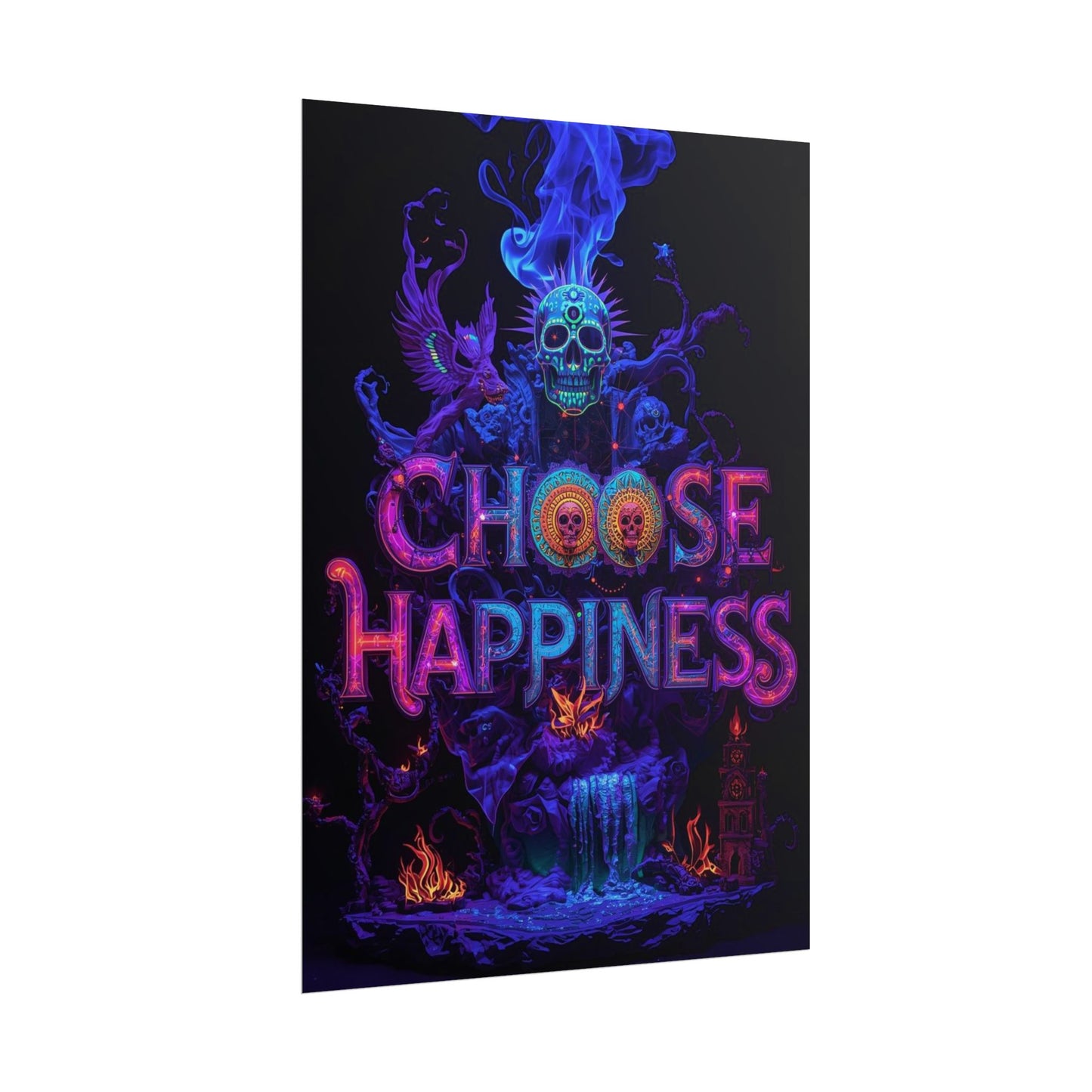 The LifeBox Motivational Poster, Choose Happiness Wall Art, Self Discipline & Mindset Decor, Personal Growth Inspirational Quote Print