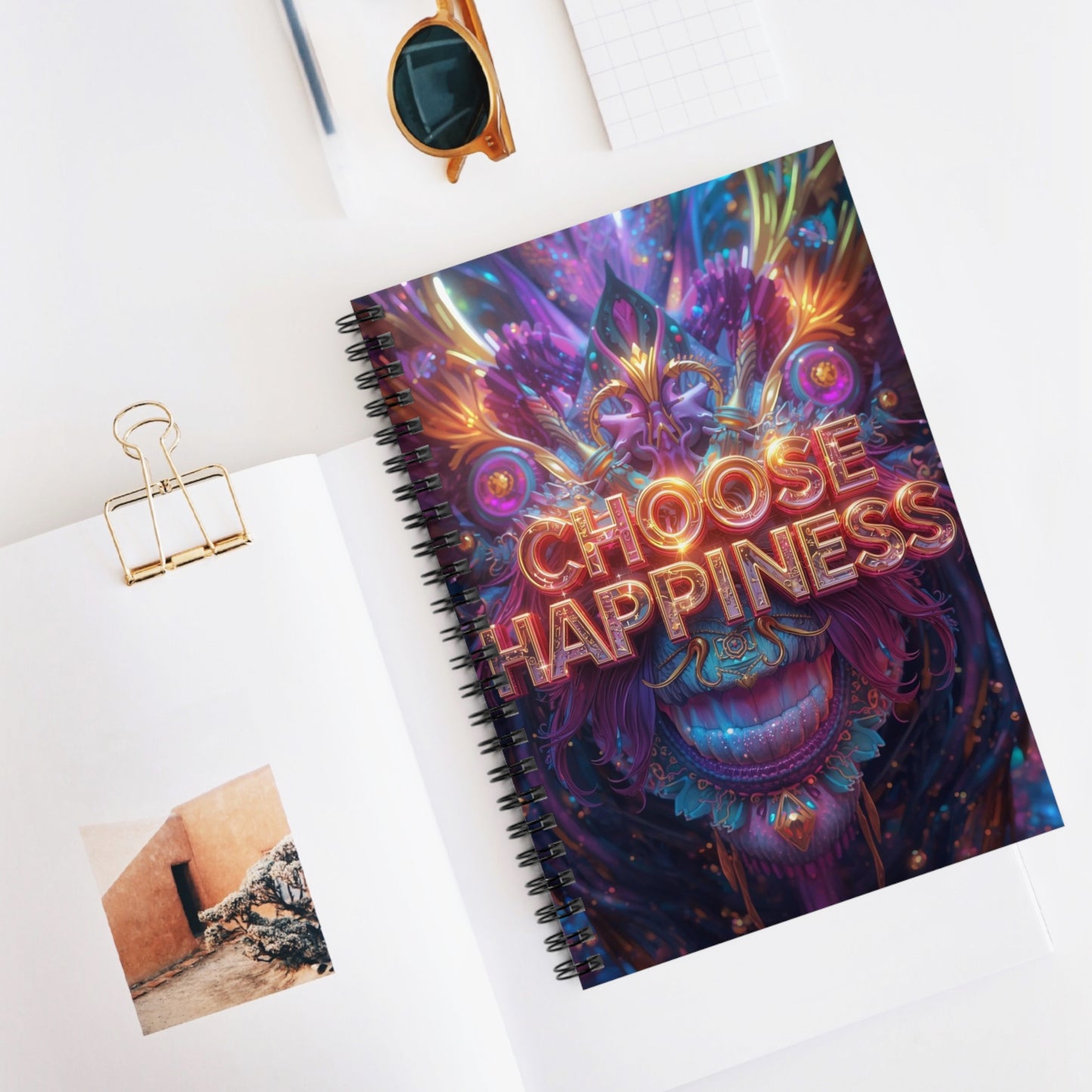 Choose Happiness Spiral Notebook Ruled Journal for Positivity & Daily Notes