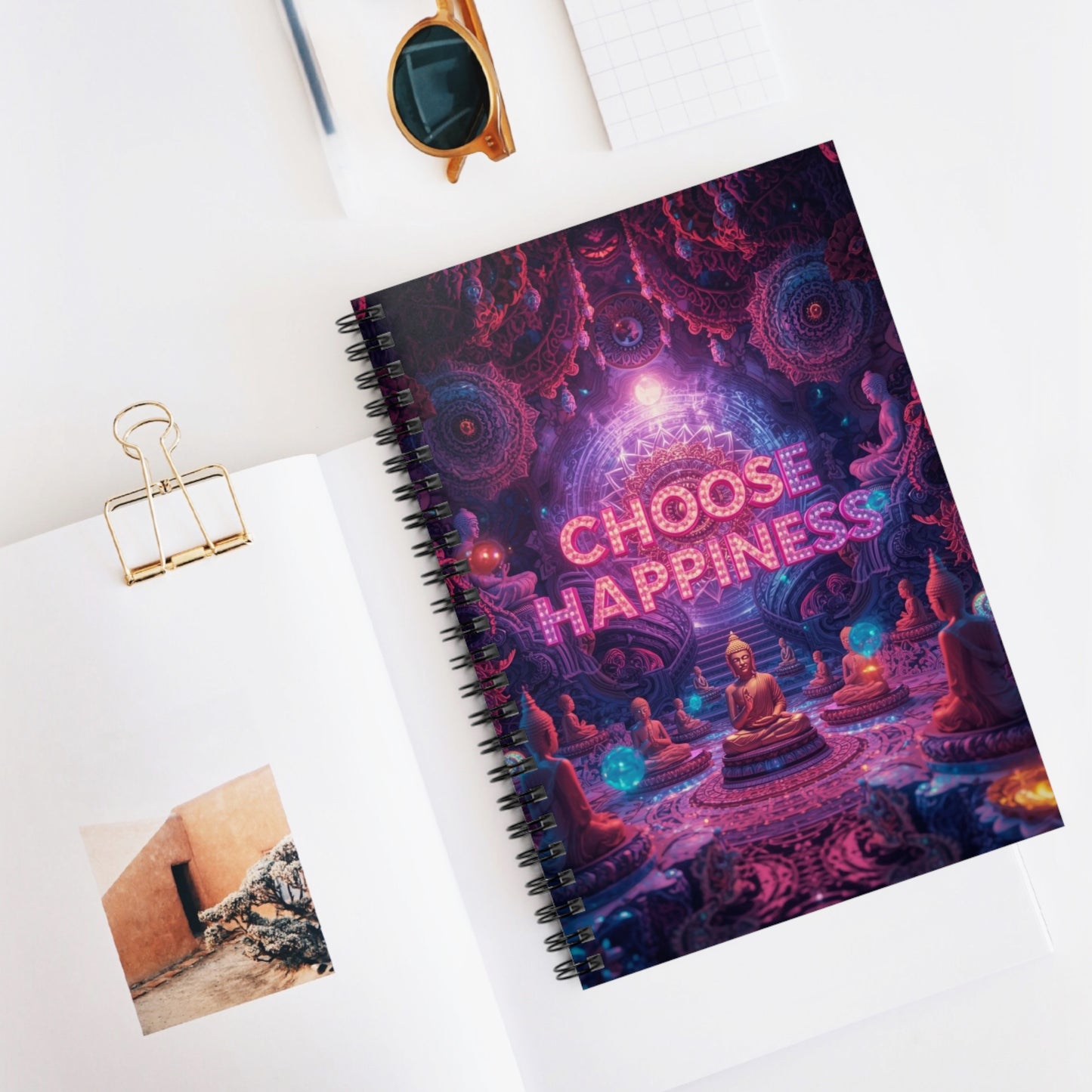 Choose Happiness Spiral Notebook  Ruled Journal for Positivity & Daily Notes