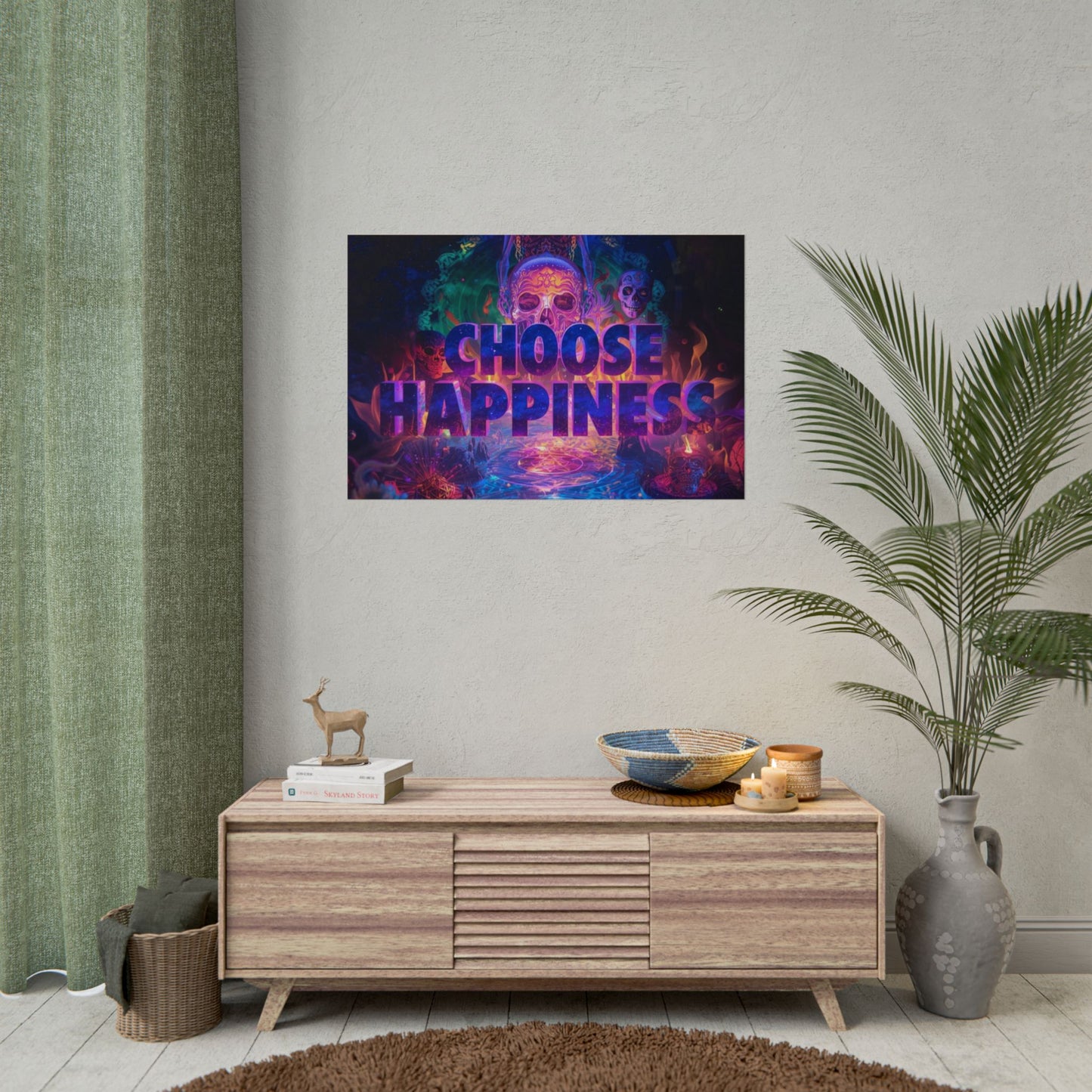 The LifeBox Motivational Poster, Choose Happiness Wall Art, Self Discipline & Mindset Decor, Personal Growth Inspirational Quote Print