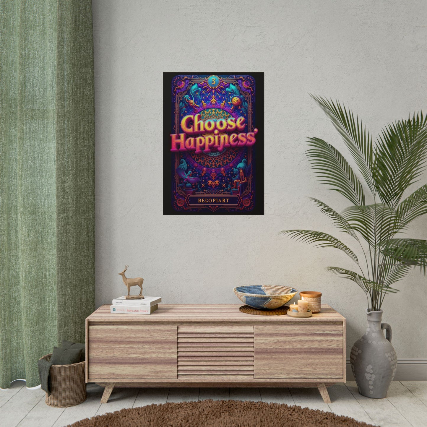 The LifeBox Motivational Poster, Choose Happiness Wall Art, Self Discipline & Mindset Decor, Personal Growth Inspirational Quote Print