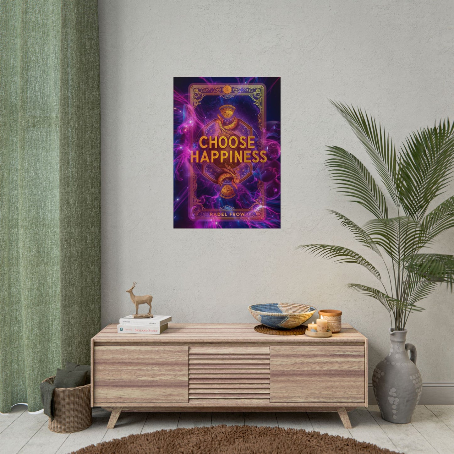 The LifeBox Motivational Poster, Choose Happiness Wall Art, Self Discipline & Mindset Decor, Personal Growth Inspirational Quote Print