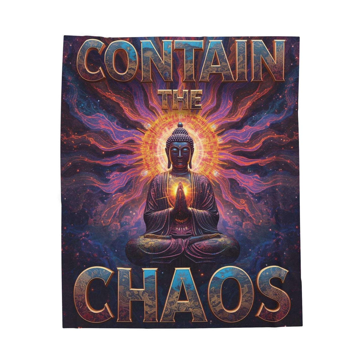 Contain the Chaos Velveteen Plush Blanket