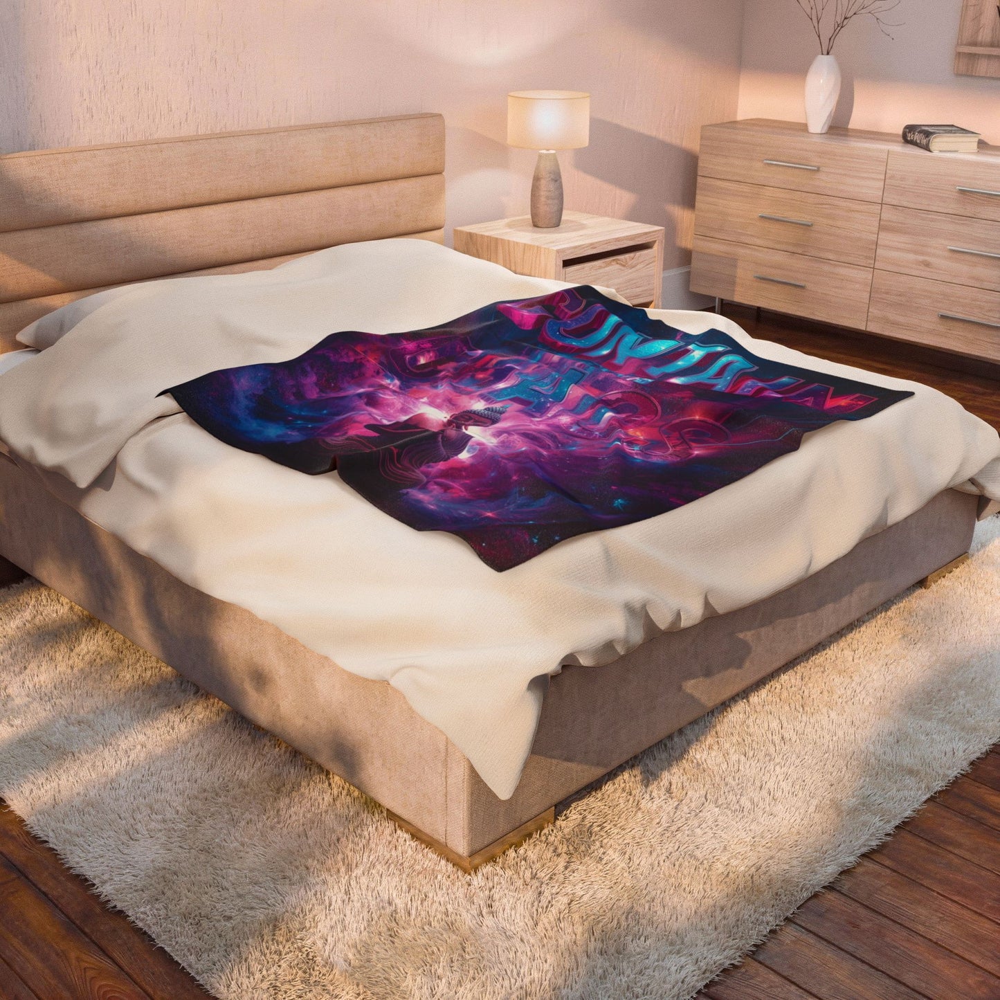 Velveteen Plush Blanket Contain The Chaos