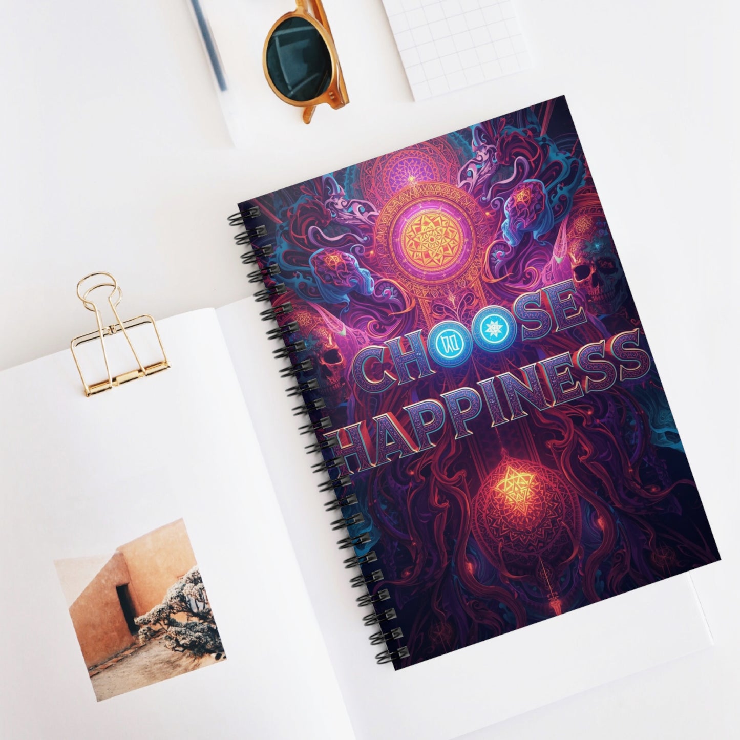 Choose Happiness Spiral Notebook  Ruled Journal for Positivity & Daily Notes