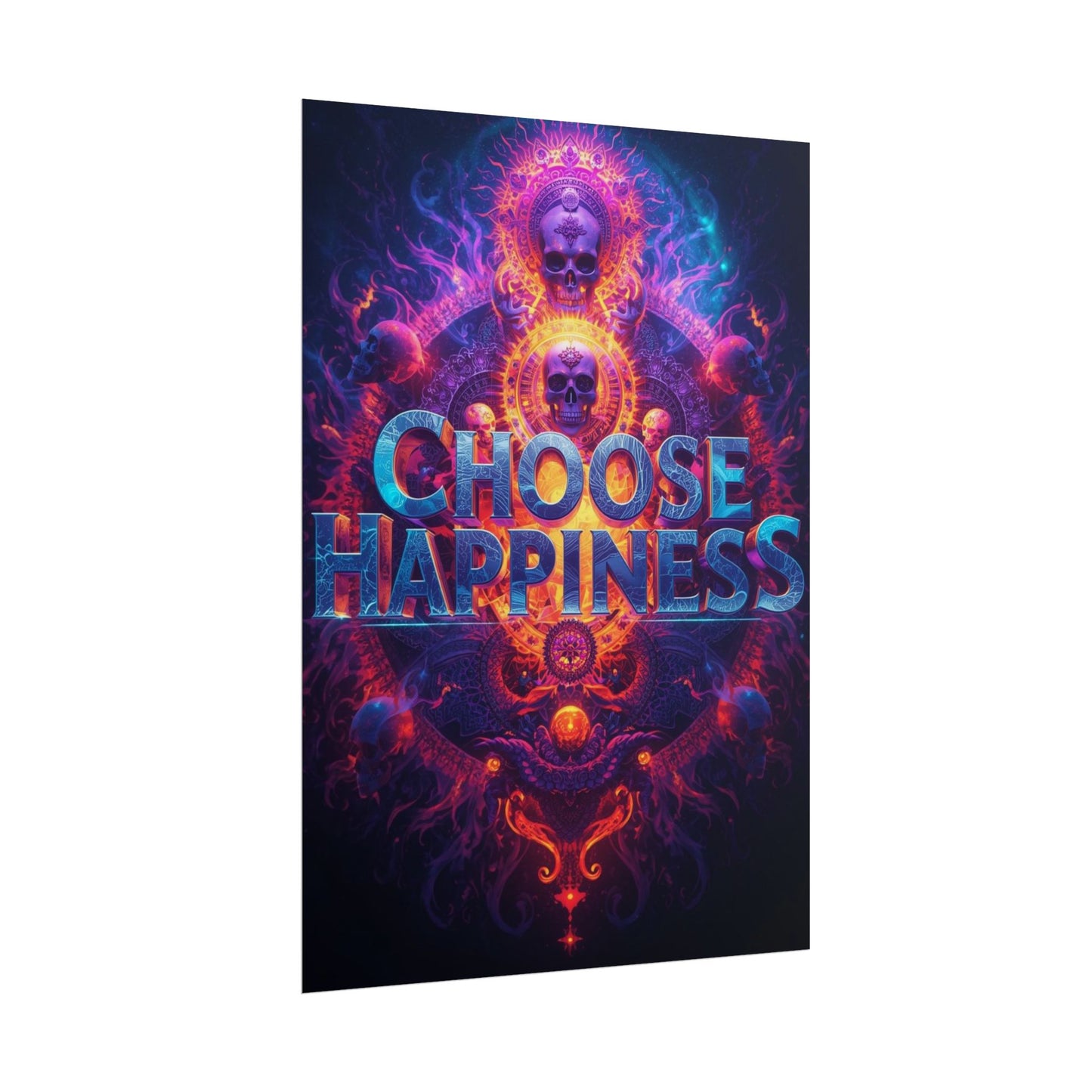 The LifeBox Motivational Poster, Choose Happiness Wall Art, Self Discipline & Mindset Decor, Personal Growth Inspirational Quote Print