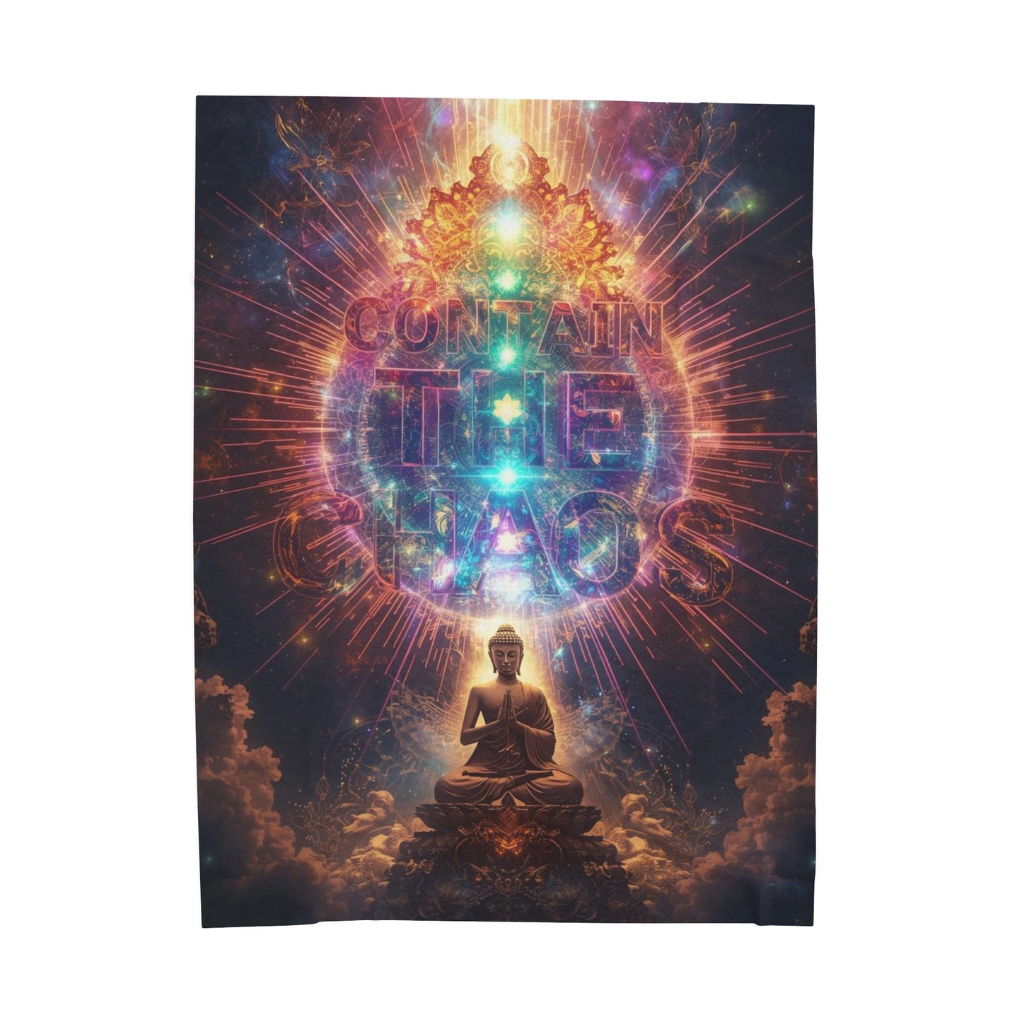Velveteen Plush Blanket Contain the Chaos Throw