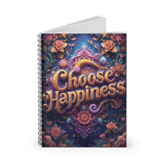 Choose Happiness Spiral Notebook Ruled Journal for Positivity & Daily Notes