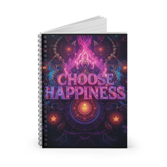 Choose Happiness Spiral Notebook  Ruled Journal for Positivity & Daily Notes